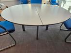 Ronde grijze vergadertafel 160cm, Huis en Inrichting, Tafels | Eettafels, Ophalen, 150 tot 200 cm, Rond, Zo goed als nieuw