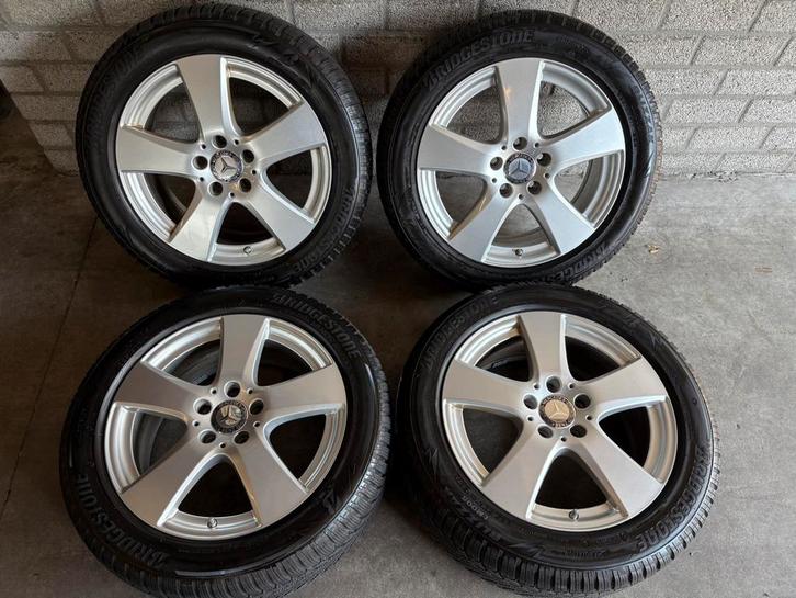 Set Mercedes C-Klasse W205 S205 Velgen + Winterbanden, Auto-onderdelen, Banden en Velgen, Banden en Velgen, Winterbanden, 17 inch