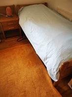 Elektrisch verstelbaar licht eiken seniorenbed, dikke matras, Huis en Inrichting, Slaapkamer | Bedden, 90 cm, Ophalen of Verzenden