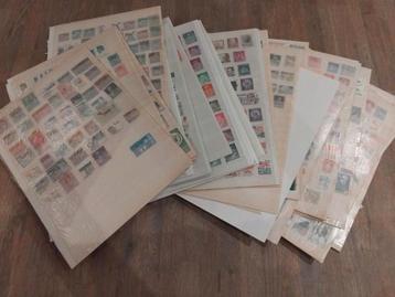 48 losse albumbladen (dubbelzijdig) vol zegels buitenland  beschikbaar voor biedingen