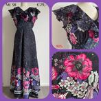 905. Vintage jurk mt 38, Maat 38/40 (M), 9462RP 14, Verzenden, Zwart