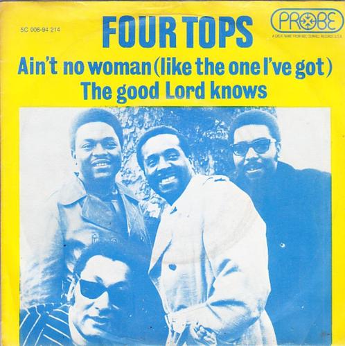 four tops - ain't no woman ( likte the one i've got) (1973), Cd's en Dvd's, Vinyl Singles, Single, R&B en Soul, 7 inch, Ophalen of Verzenden