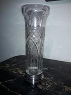 ANTIEKE GEETSTE TOPVAAS met ZILVEREN VOET gesig : BEGEER, Antiek en Kunst, Antiek | Goud en Zilver, Ophalen of Verzenden, Zilver