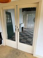 Prachtige antieke Ensuite/Schuifdeuren met glas, Doe-het-zelf en Verbouw, Kozijnen en Schuifpuien, 150 tot 225 cm, 150 tot 225 cm