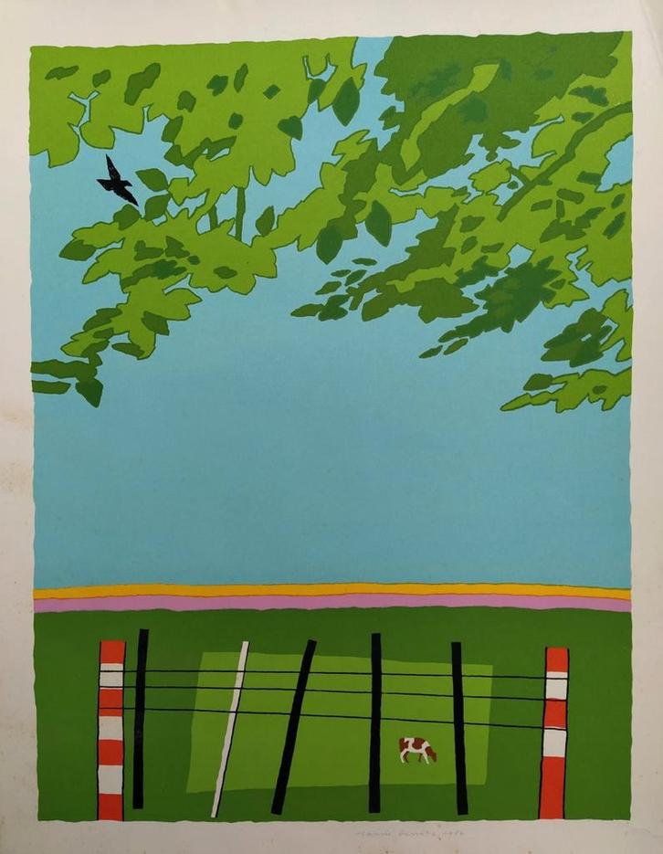 Harrie Gerritz - 'Het Verkavelde Land' (1982), Antiek en Kunst, Kunst | Litho's en Zeefdrukken, Verzenden