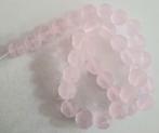 Streng Roze frosty facet geslepen glas kralen10 mm, Verzenden, Nieuw, Kraal