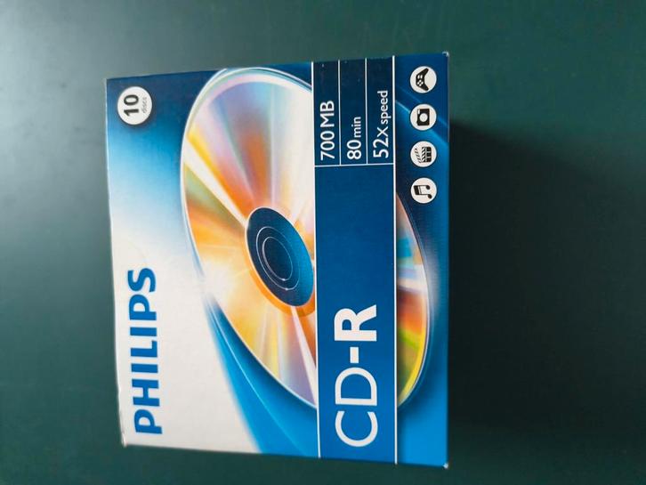 Philips CD-R CR7D5NJ10/00, Computers en Software, Beschrijfbare discs, Nieuw, Ophalen of Verzenden