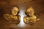 Uit hout gesneden, vergulde engelkopjes ( cherubijntjes), Antiek en Kunst, Ophalen of Verzenden