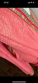 Prachtige roze sari met golden shimmer, Ophalen of Verzenden, Nieuw