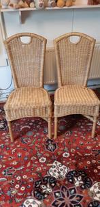 rotan stoelen, Huis en Inrichting, Stoelen, Ophalen, Twee, Bruin, Riet of Rotan