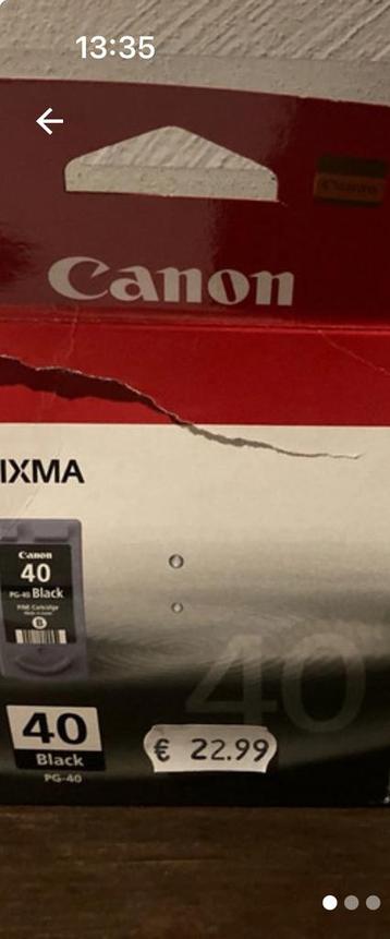 Canon inktpatroon 40 beschikbaar voor biedingen