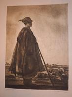 Stoere Schapenherder Ets, Antiek en Kunst, Ophalen of Verzenden