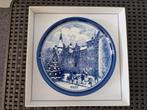 Nieuw Delftsblauw bord Kasteel Helmond Kerst tafereel, Antiek en Kunst, Antiek | Wandborden en Tegels, Ophalen of Verzenden