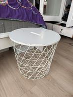 Ikea opberg mand/doos bijzettafel, Huis en Inrichting, Tafels | Bijzettafels, Minder dan 55 cm, Rond, Zo goed als nieuw, Ophalen