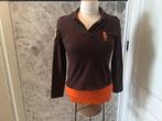 Ralph Lauren donkerbruine sweater met oranje logo S, Kleding | Dames, Truien en Vesten, Ophalen of Verzenden, Gedragen, Oranje