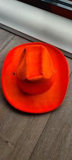 Oranje cowboyhoed., One size fits all, Ophalen of Verzenden, Zo goed als nieuw
