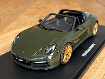SUPER DEAL Porsche 911 992 Targa 4S groen 1:18 GT Spirit ovp beschikbaar voor biedingen