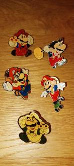 Mario Nintendo 5 diverse vintage pins in zeer goede staat, Ophalen, Zo goed als nieuw, Figuurtje, Speldje of Pin