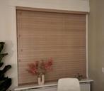 Houten jaloezie 63mm licht eiken, Ophalen, Zo goed als nieuw, 150 tot 200 cm