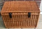 Grote rieten opbergmand met slot 70x46x48 cm, Huis en Inrichting, Woonaccessoires | Kisten, Overige materialen, Gebruikt, Ophalen of Verzenden