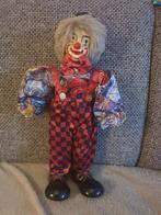 Vintage clown met porseleinen handjes - 35 cm, Verzamelen, Poppen, Ophalen of Verzenden, Zo goed als nieuw, Pop