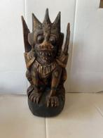 Balinees houten beeld van een gevleugelde draak 19cm, Antiek en Kunst, Kunst | Beelden en Houtsnijwerken, Ophalen of Verzenden