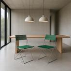 2 X-line stoelen - Niels Jørgen Haugesen - Deens design, Huis en Inrichting, Stoelen, Ophalen, Gebruikt, Twee, Zwart