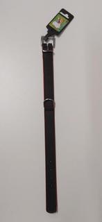 NIEUW ARTIKEL! Halsband leer zwart/rood 40 cm €13,25, Dieren en Toebehoren, Ophalen, Nieuw