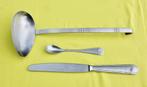 vintage Sola GZ juslepel theelepel mes, Huis en Inrichting, Keuken | Bestek, Gebruikt, Ophalen of Verzenden, Rvs of Chroom, Vaatwasserbestendig
