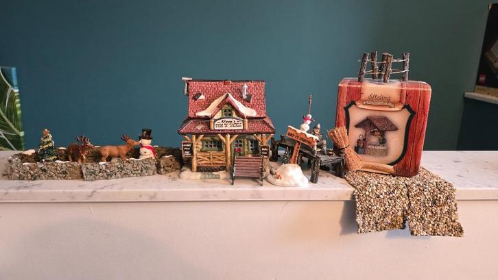 Lemax Ron Fish n tackle - Vrouw holle waterput & accessoires, Diversen, Kerst, Zo goed als nieuw, Ophalen of Verzenden