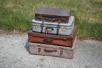 Brocante vintage koffers 4 stuks, Antiek en Kunst, Curiosa en Brocante, Ophalen