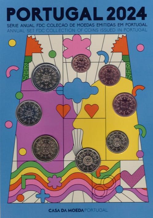 BU set Portugal 2024 - 1 cent t/m 2 euro - FDC Blister, Postzegels en Munten, Munten | Europa | Euromunten, Setje, Overige waardes