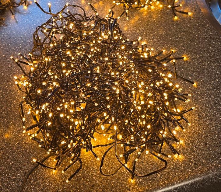 Led clusterverlichting classic Gold 1152 lampjes, Diversen, Kerst, Zo goed als nieuw, Ophalen of Verzenden