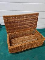 rieten mand met deksel vintage, Huis en Inrichting, Ophalen of Verzenden, 'T Olde Gre-j, Info@toldegrej.nl, Endepoelstraat 20f Didam