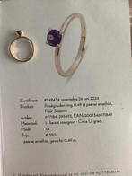 Roségouden ring 0.49 VT paarse amethist, Sieraden, Tassen en Uiterlijk, Ringen, Ophalen, Paars, Met edelsteen, Dame