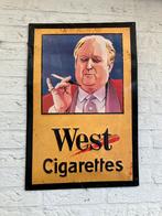 Vintage West sigaretten reclamebord sigaretten shag., Verzamelen, Ophalen of Verzenden, Gebruikt, Reclamebord