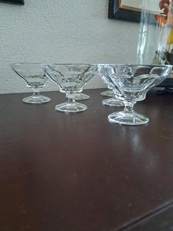 Set 6 vintage coupeglazen / champagne / ijs / dessert Italy beschikbaar voor biedingen