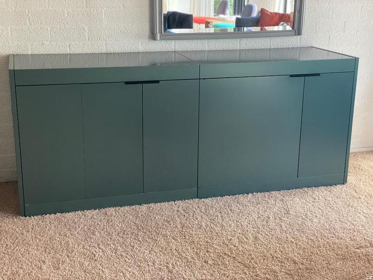 Groen dressoir/tv-kast L-serie Pastoe, Huis en Inrichting, Kasten | Dressoirs, Gebruikt, 150 tot 200 cm, 50 tot 75 cm, Met deur(en)