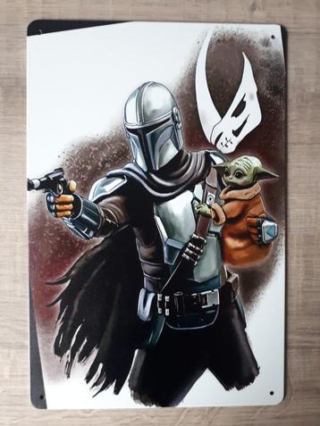 The Mandalorian Met Grogu Star Wars 20x30 cm Reclamebord  beschikbaar voor biedingen