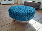 Hocker/poef Goossens, Rond, 50 tot 75 cm, Zo goed als nieuw, Hout