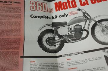Sprite 125cc Trials 360cc Moto Cross Kit  Jeff Smith folder beschikbaar voor biedingen