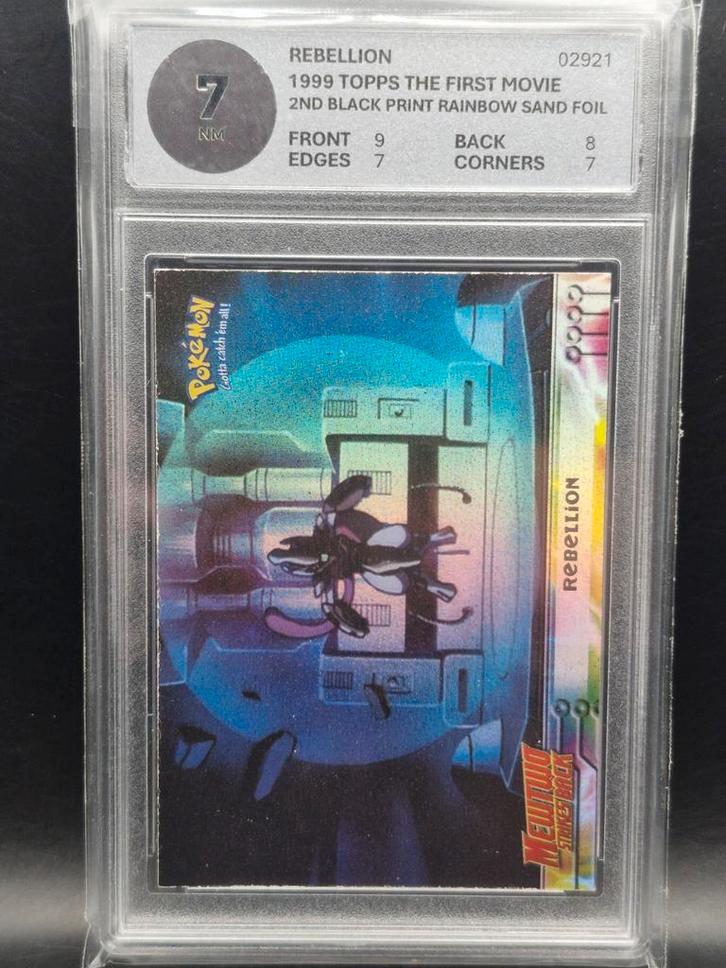 Rebellion 1999 topps 2nd rainbow sand foil woetoe Grading 7, Hobby en Vrije tijd, Verzamelkaartspellen | Pokémon, Zo goed als nieuw