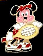 Minnie Mouse tennis broche, Verzenden, Nieuw, Figuurtje, Speldje of Pin