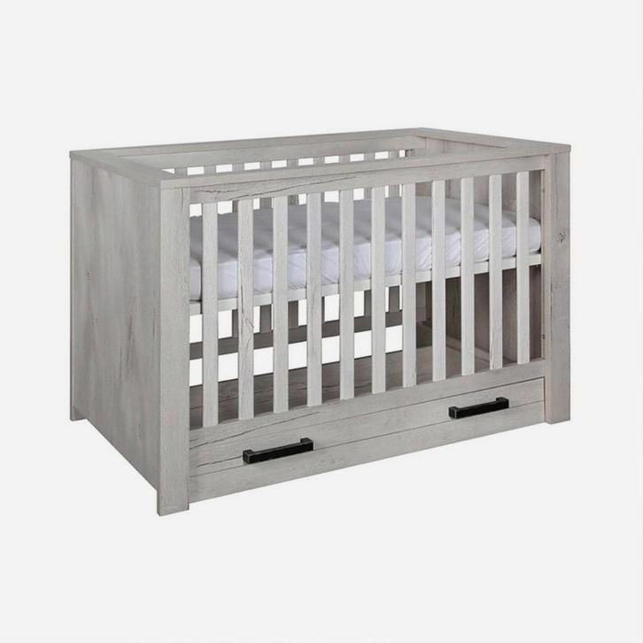 Kidsmill Sem Nautic Grijs Babybed Met Lade, Kinderen en Baby's, Kinderkamer | Bedden, Nieuw, 140 tot 160 cm, 70 tot 85 cm, Lattenbodem