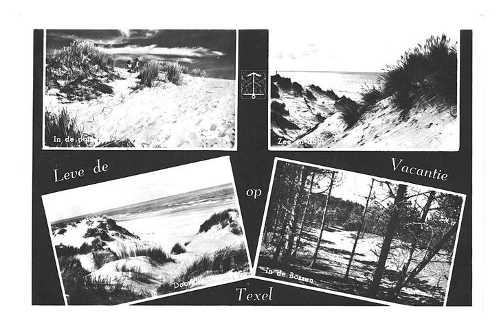 991004 Texel 1952 _Gelopen met mooie zegel Rijkstelegraaf, Verzamelen, Ansichtkaarten | Nederland, Gelopen, Zeeland, 1940 tot 1960