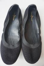 Cole Haan ballerina instappers zwart suède leer mt 37 flat, Zwart, Zo goed als nieuw, Cole Haan, Ballerina's