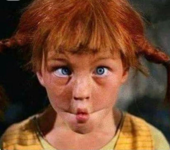 Vintage Pippi Langkous porselein pop Marina Kronbach Janus, Verzamelen, Poppen, Gebruikt, Pop, Ophalen of Verzenden