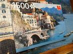 Jumbo puzzel 1500 stukje Amalfi Coast, Ophalen of Verzenden, 500 t/m 1500 stukjes, Gebruikt, Legpuzzel