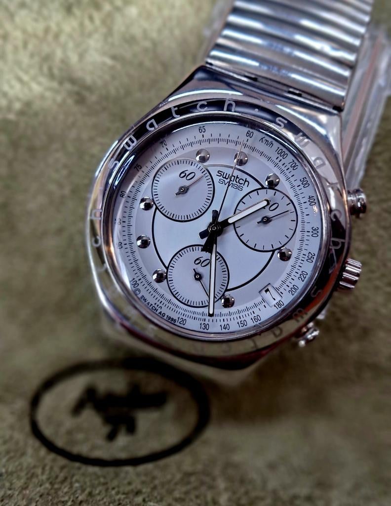 VERKOCHT. Zeeeer mooie Swatch Irony Chronograaf., Verzenden