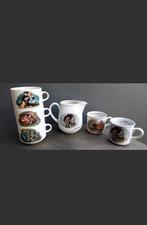 Vintage 6 Mix en Match Ot en Sien melk kan beker soep 70s, Overige materialen, Overige typen, Ophalen of Verzenden, Zo goed als nieuw